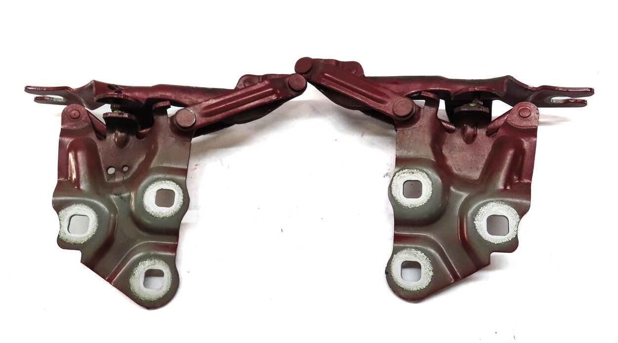Thumbnail 4: 11-18 BMW X3 X4 (F25 F26) FRONT LEFT & RIGHT HOOD HINGE SET-2 (VERMILION RED)