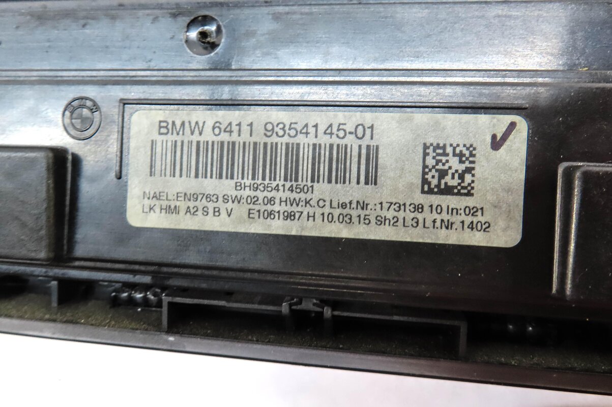 Thumbnail 9: 14-16 BMW 2 3 4 SERIES (F30 F32) A/C HEATER TEMPERATURE CLIMATE & RADIO CONTROL