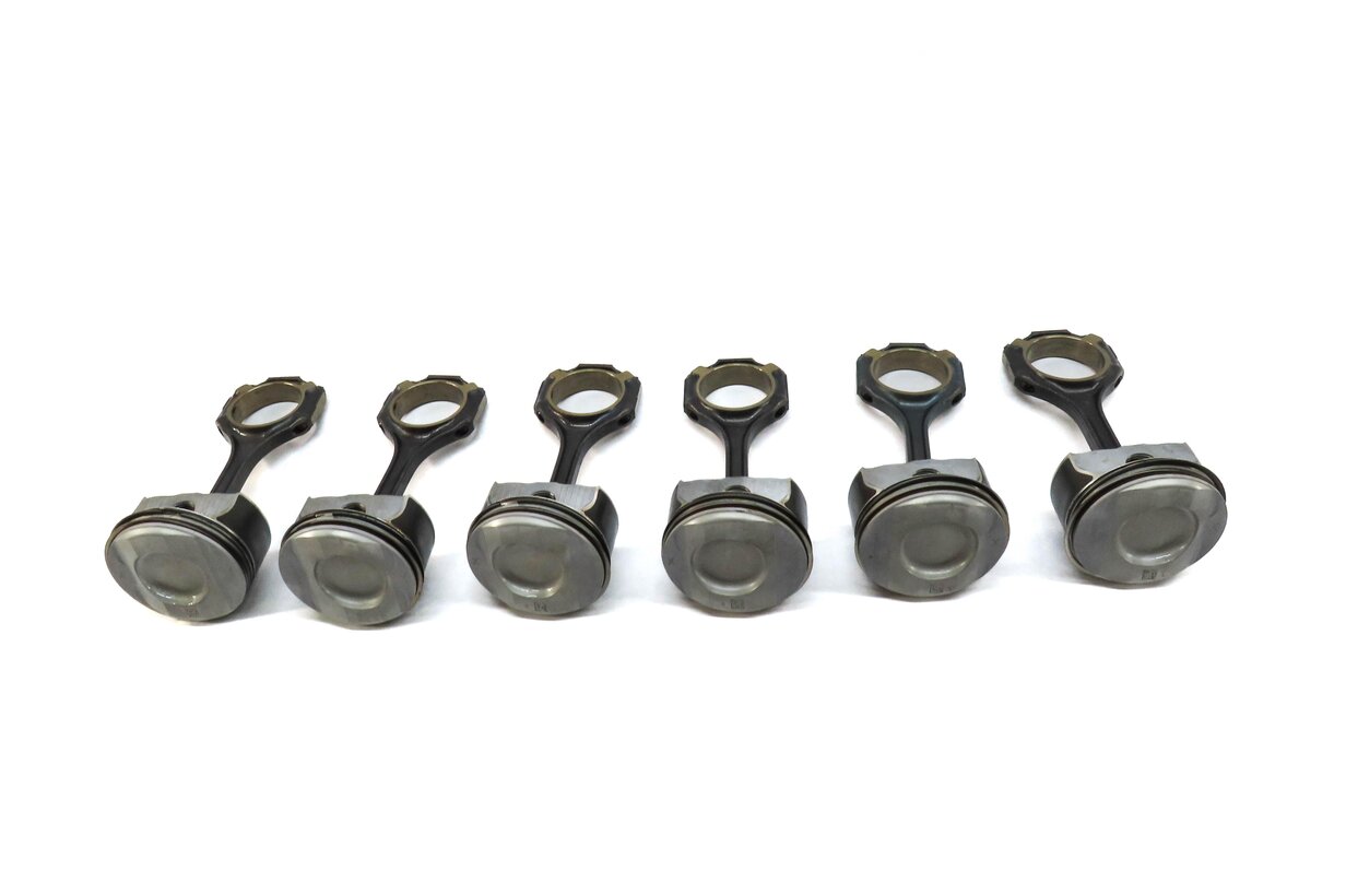 Thumbnail 3: 07-13 MERCEDES E (09 GL ML R) CLASS (W164 W211 X164) DIESEL PISTON SET 6 w/ RODS