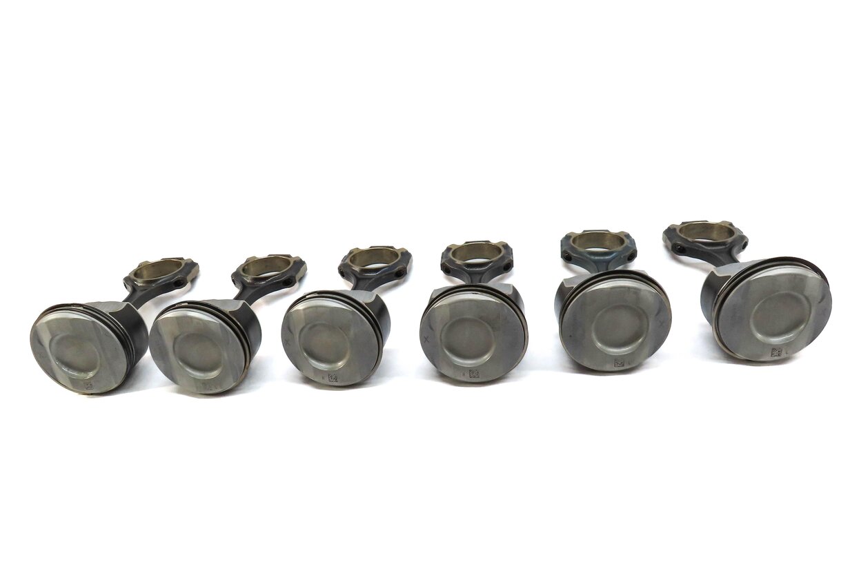 Thumbnail 4: 07-13 MERCEDES E (09 GL ML R) CLASS (W164 W211 X164) DIESEL PISTON SET 6 w/ RODS