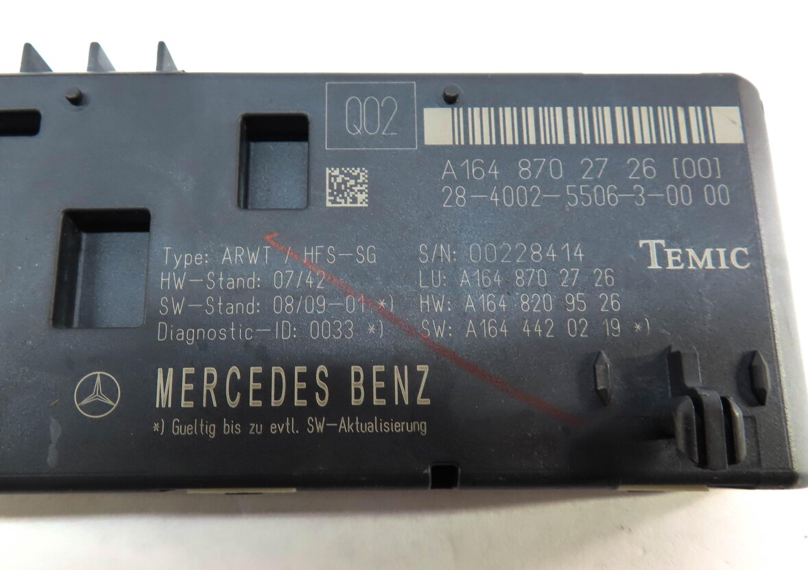 Thumbnail 4: 2010 MERCEDES GL350 (X164) TRUNK HATCH LIFTGATE CONTROL MODULE 1648702726