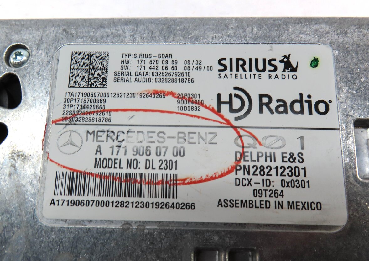 Thumbnail 4: 2010 MERCEDES GL350 (X164) SIRIUS SATELLITE RADIO CONTROL MODULE 1719060700