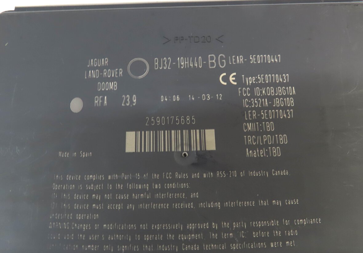 Thumbnail 13: 2012 LAND RANGE ROVER EVOQUE 2.0T ECM BCM FUSE SPEEDOMETER ENGINE MODULE KEY SET