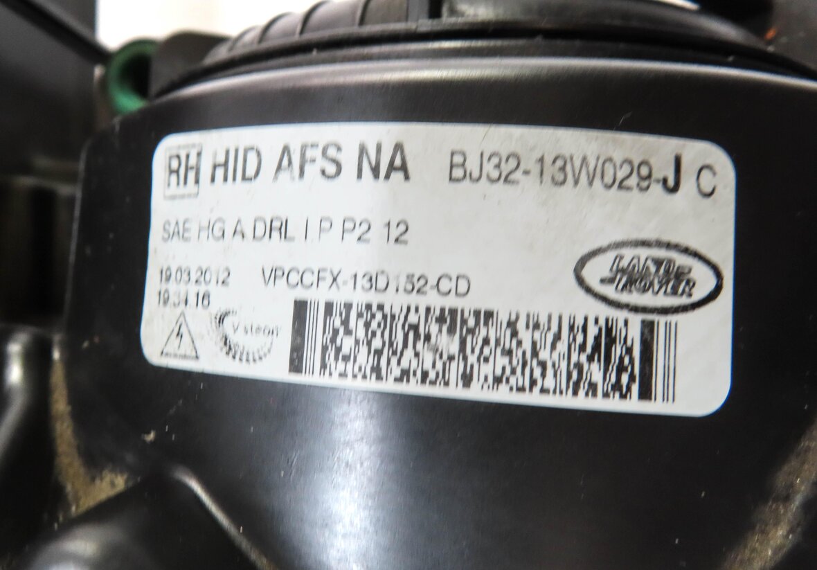 Thumbnail 7: 2012-2015 RANGE ROVER EVOQUE (L538) RIGHT - XENON HID ADAPTIVE HEADLIGHT LAMP