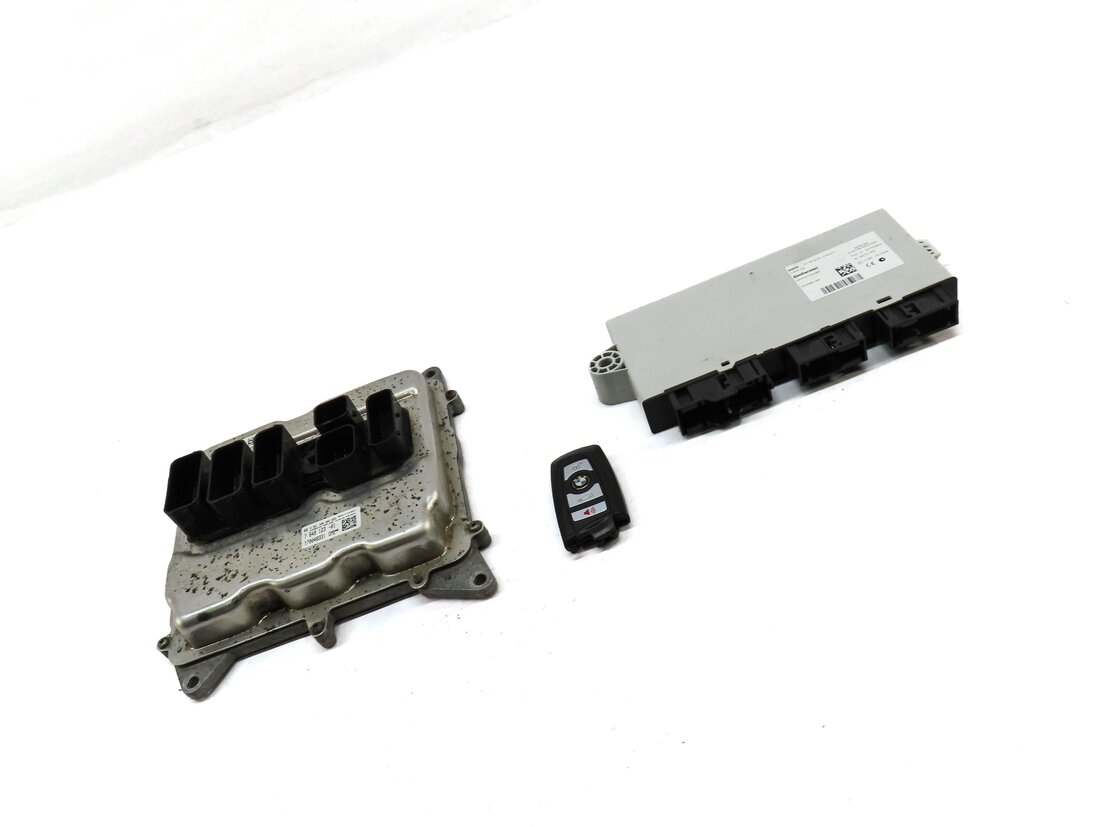 Thumbnail 3: 13 BMW X3 F25 2.0L TURBO N20 IMMOBILIZER BODY ENGINE CONTROL MODULE KEY SET FOB