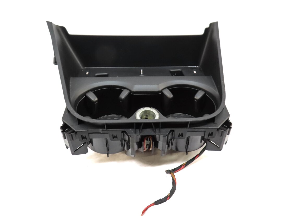 2013 BMW X3 (F25) FRONT CENTER CONSOLE CUP HOLDER w/ 12v SOCKET (BLACK)
