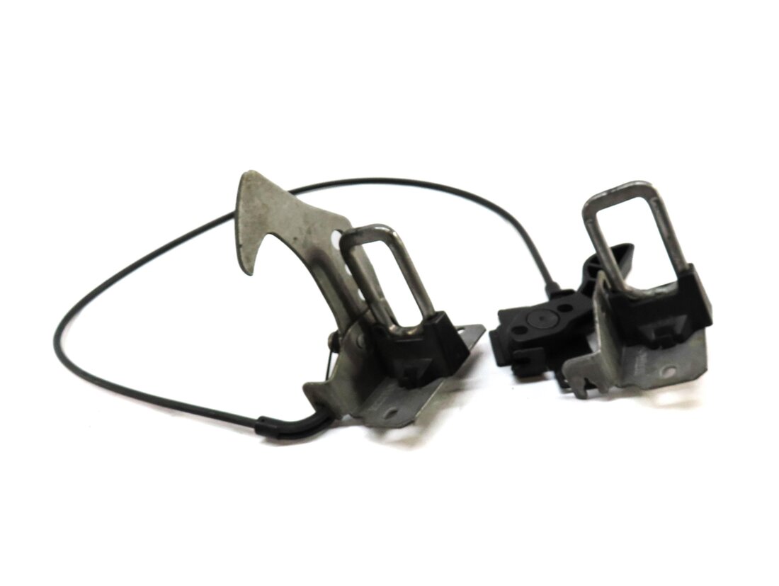 Thumbnail 2: 2013 BMW X3 (F25) FRONT HOOD LEFT & RIGHT SAFETY LATCH SET w/ HANDLE & CABLE