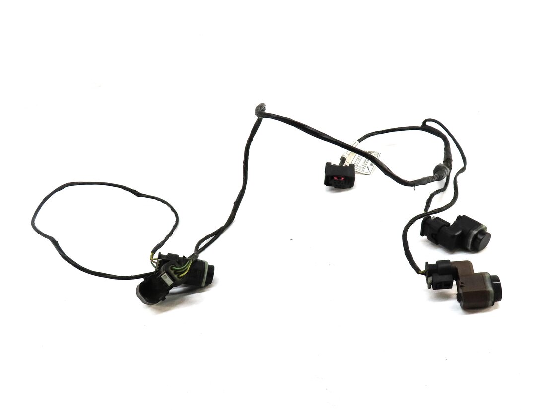 Thumbnail 2: 2013 BMW X3 (F25) REAR PARKING ASSIST PDC SENSOR SET 4 (BLACK) w/ WIRE HARNESS
