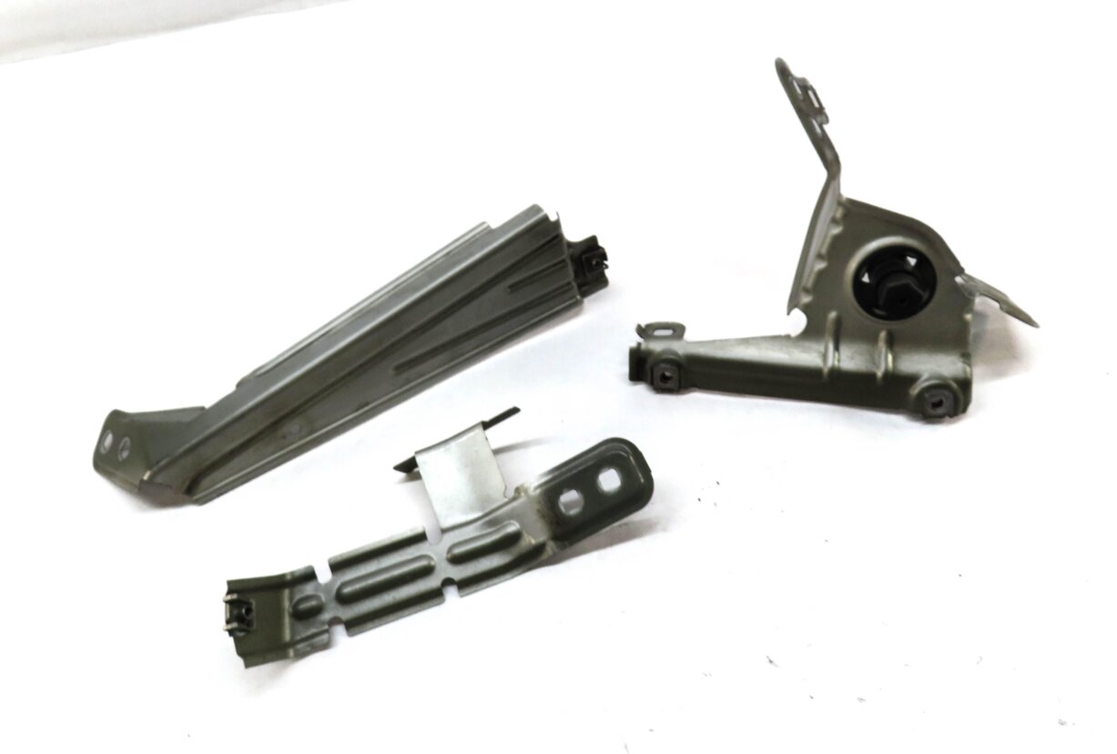 Thumbnail 2: 2013 BMW X3 (F25) FRONT LEFT DRIVER FENDER HEADLIGHT BRACKET MOUNT SET3 (SILVER)