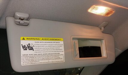Thumbnail 3: 2015-2018 AUDI A3 S3 RS3 (8V) FRONT LEFT & RIGHT SUN VISOR SUNVISOR SET (GRAY)