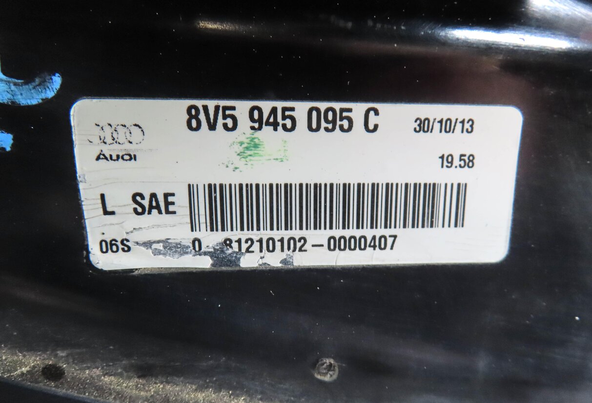 Thumbnail 6: 15-16 AUDI A3 S3 8V SEDAN CONVERTIBLE LEFT OUTER LED TAILLIGHT BRAKE LIGHT LAMP