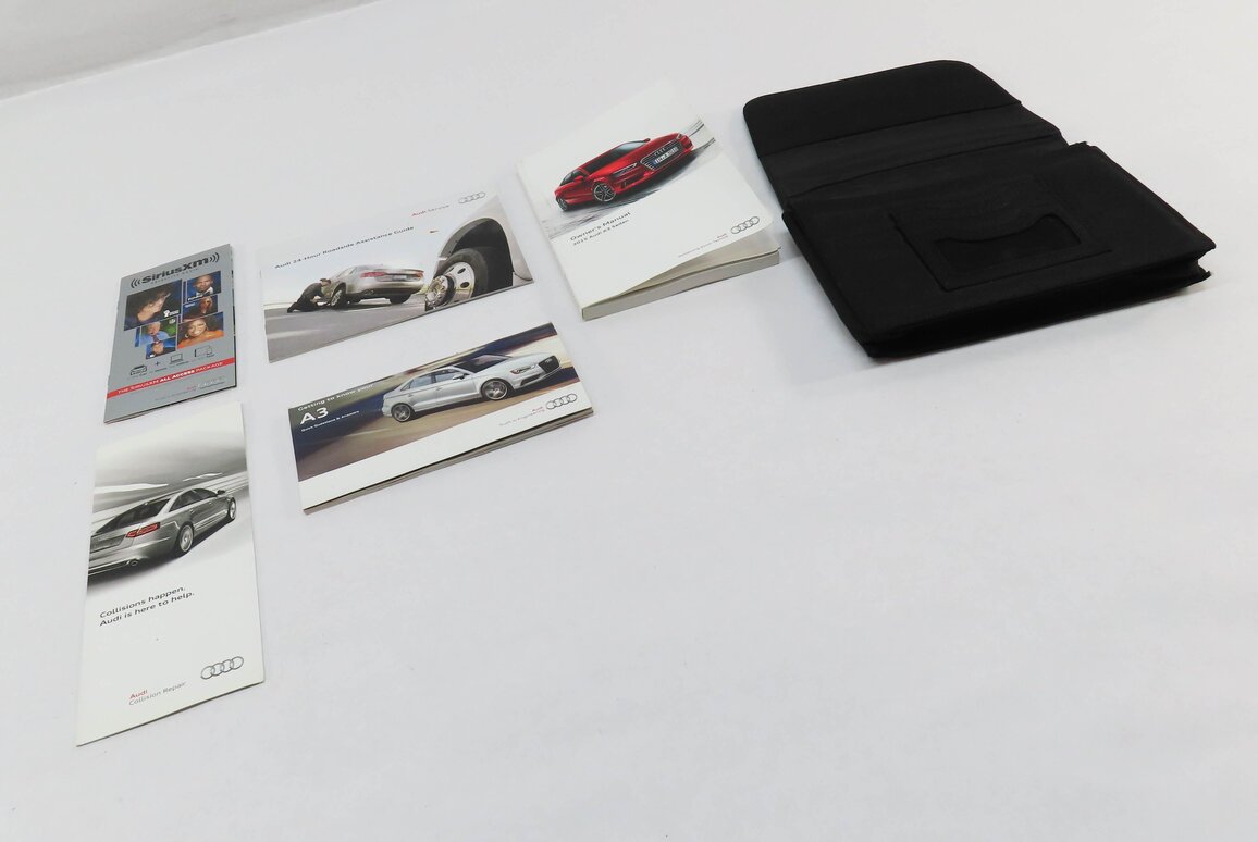 Thumbnail 3: 2015 AUDI A3 (8V) OWNERS MANUAL SET 5 w/ CARRYING CASE (BLACK)