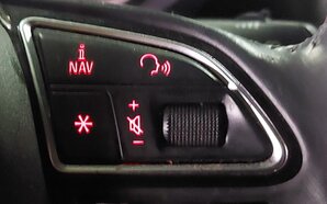 Thumbnail 3: 15-16 AUDI A3 (8V) LEFT DRIVER 3-SPOKE SPORT STEERING WHEEL w/ SWITCHES (BLACK)