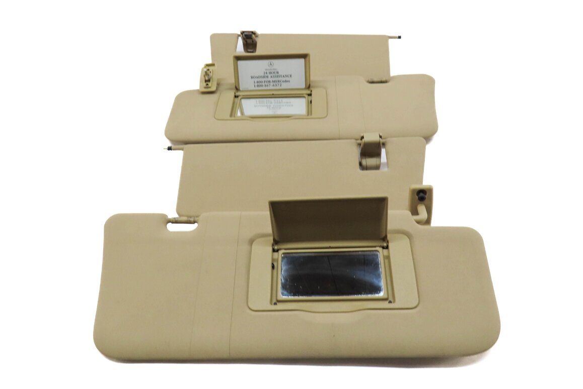 Thumbnail 3: 06-12 MERCEDES GL ML CLASS (W164 X164) FRONT LEFT & RIGHT SUNVISOR SET (BEIGE)