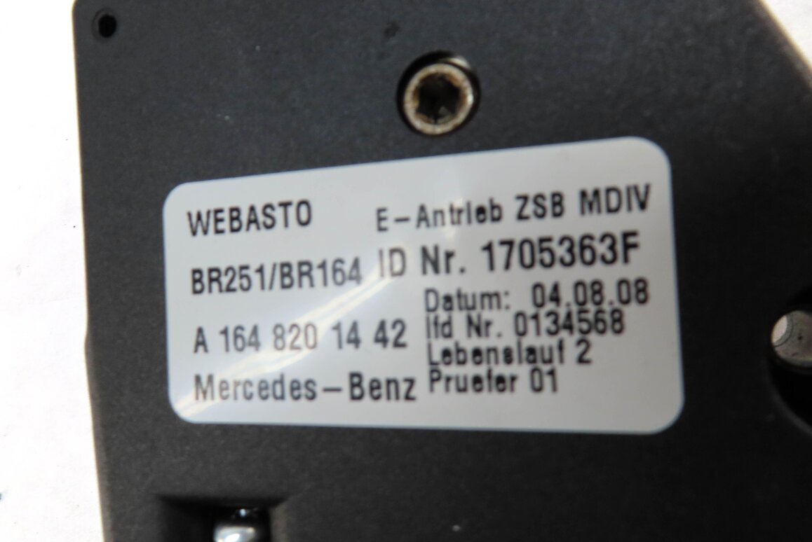 Thumbnail 4: 07-12 MERCEDES GL ML R CLASS (X164 W164 W251) POWER SUNROOF MOTOR SUN ROOF MOTOR