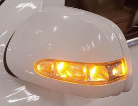 Thumbnail 2: 06-08 MERCEDES GL ML R CLASS (W164 W251 X164) LEFT PFOLD AUTODIM MIRROR (WHITE)