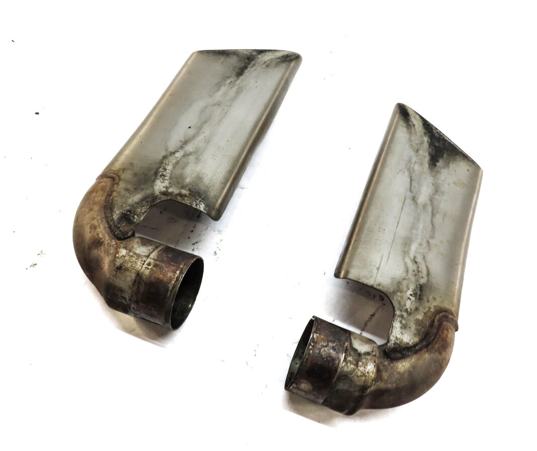 03-06 PORSCHE CAYENNE 955 4.5L NON-TURBO REAR LEFT RIGHT EXHAUST MUFFLER TIP SET