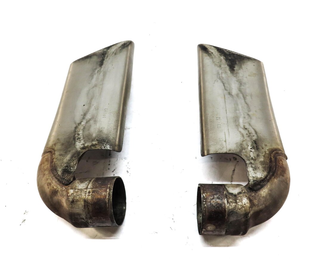 Thumbnail 2: 03-06 PORSCHE CAYENNE 955 4.5L NON-TURBO REAR LEFT RIGHT EXHAUST MUFFLER TIP SET