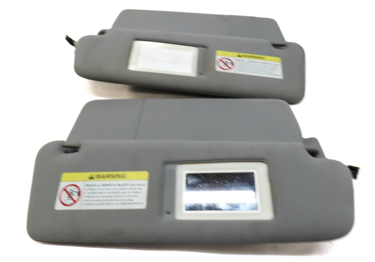 Thumbnail 5: 03-05 PORSCHE CAYENNE (955) FRONT LEFT & RIGHT DUAL FLAP SUN VISOR SET2 (GRAY)