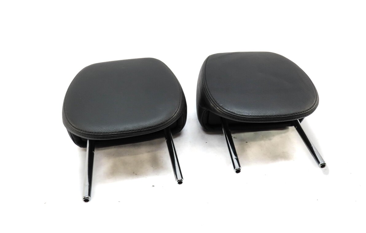 03-04 PORSCHE CAYENNE 955 FRONT LEFT DRIVER RIGHT PASSENGER HEADREST SET (BLACK)