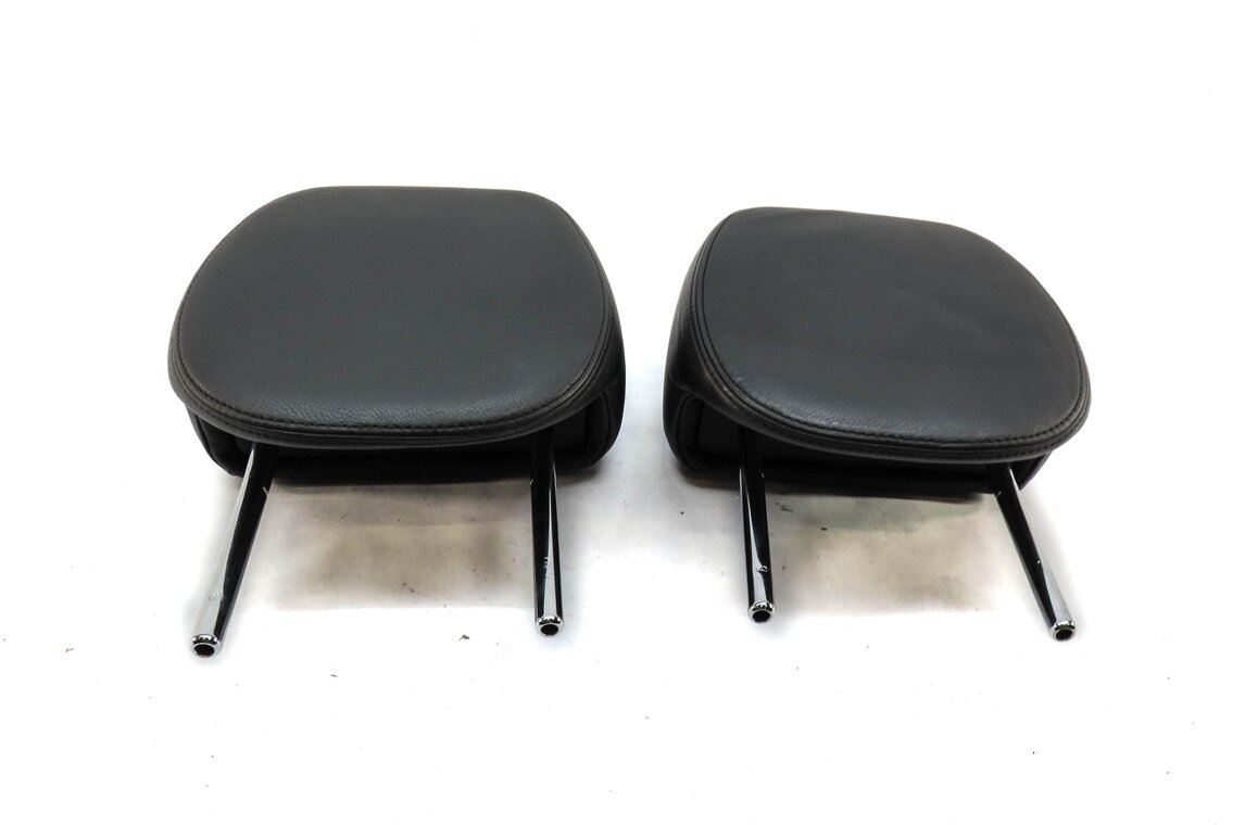 Thumbnail 2: 03-04 PORSCHE CAYENNE 955 FRONT LEFT DRIVER RIGHT PASSENGER HEADREST SET (BLACK)