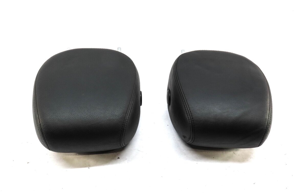 Thumbnail 3: 03-04 PORSCHE CAYENNE 955 FRONT LEFT DRIVER RIGHT PASSENGER HEADREST SET (BLACK)