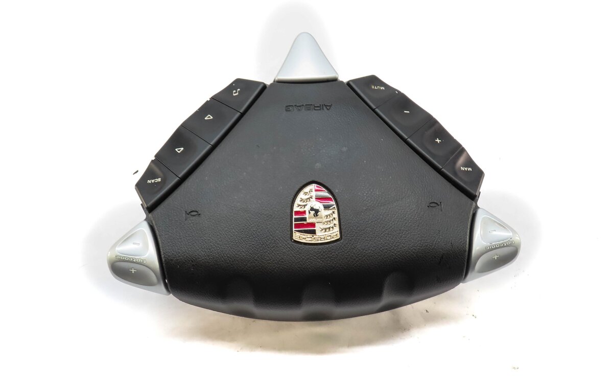 Thumbnail 4: 03-04 PORSCHE CAYENNE (955) DRIVER HEATED STEERING WHEEL AIRBAG AIR BAG (BLACK)