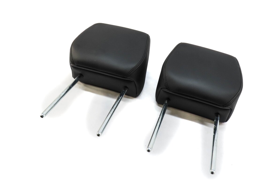 Thumbnail 1: 12-19 RANGE ROVER EVOQUE FRONT LEFT RIGHT HEADREST (EBONY BLACK WINDSOR LEATHER)
