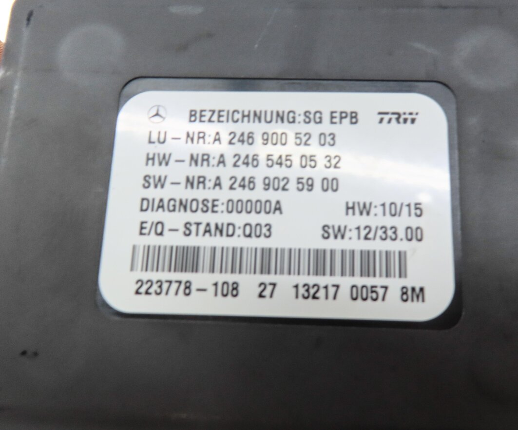 Thumbnail 4: 14-19 MERCEDES B250 CLA250 GL350 GL450 GL550 ML350 ML550 - PARKING BRAKE MODULE