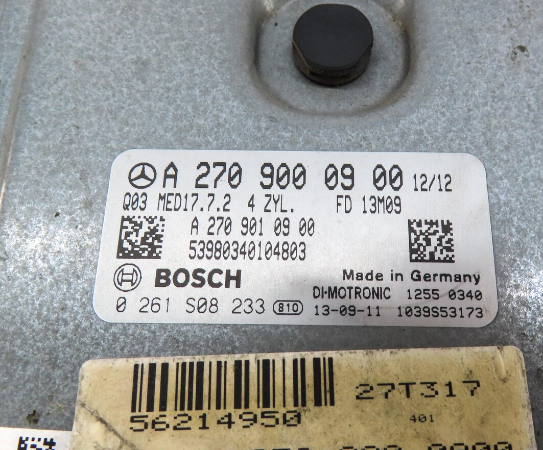 Thumbnail 4: 2013-2015 MERCEDES B CLA GLA CLASS (C117 W246 X156) M270 ENGINE CONTROL MODULE