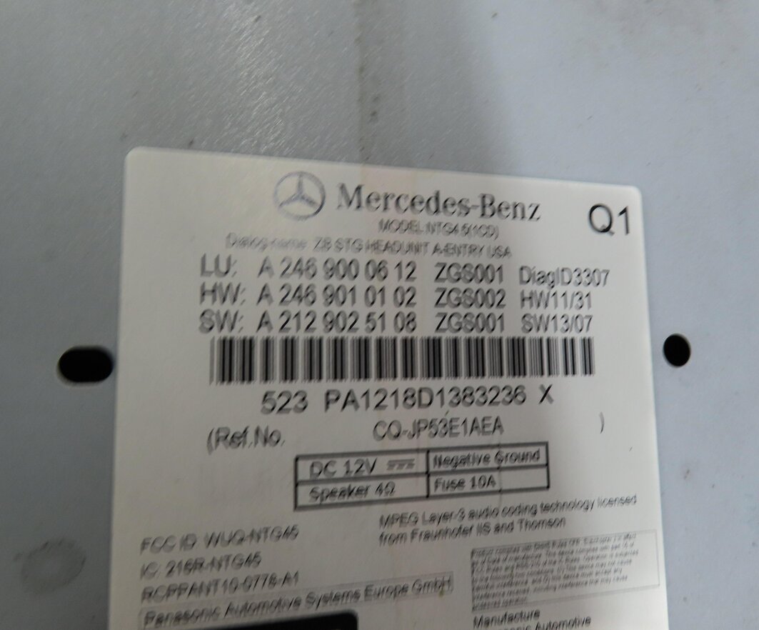 Thumbnail 6: 2014 MERCEDES B250 CLA250 (C117 W246) RADIO GPS NAVIGATION CD STEREO RECEIVER