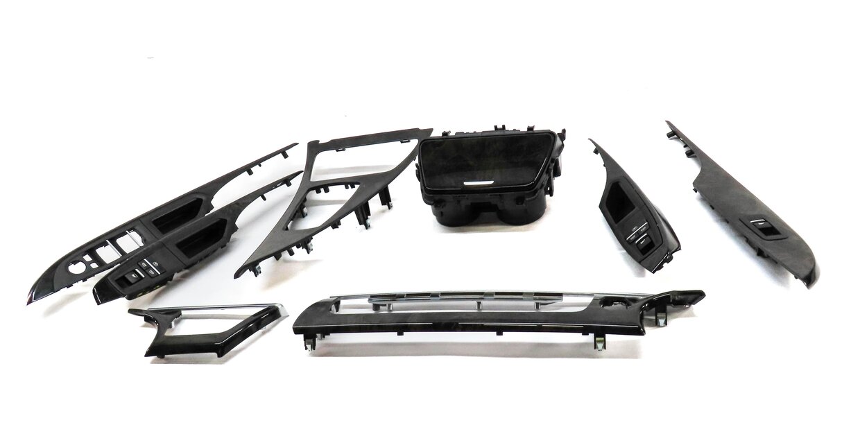 Thumbnail 2: 2013 BMW 640i GRAN COUPE (F06) FRONT REAR LEFT RIGHT GREY POPLAR WOOD TRIM SET 8