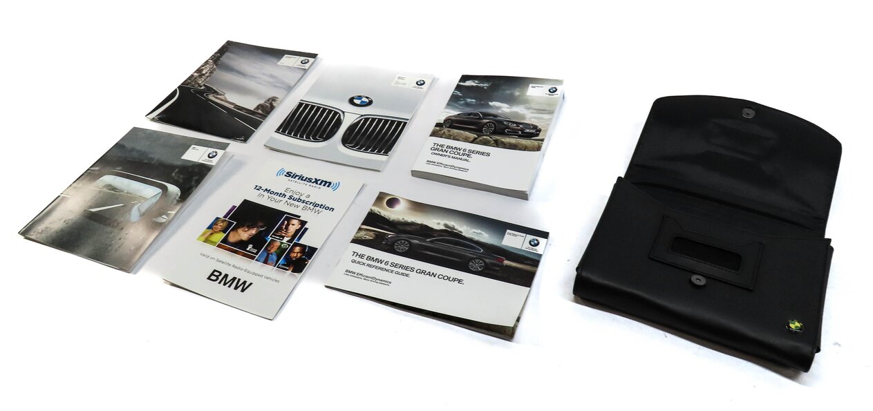 2013 BMW 640i GRAN COUPE (F06) OWNERS MANUAL SET 6 w/ CARRYING CASE