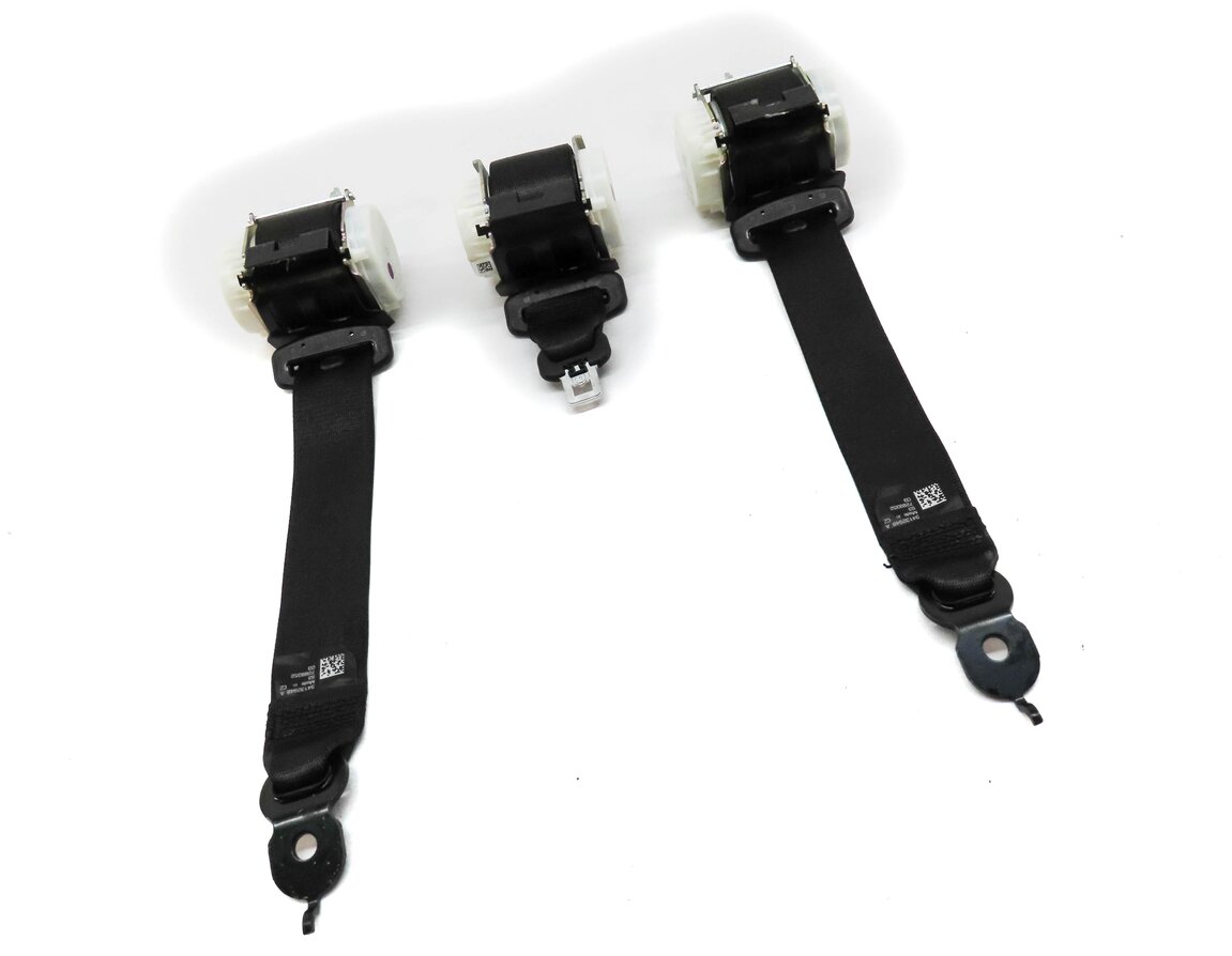 Thumbnail 3: 2013 BMW 640i GRAN COUPE F06 REAR LEFT RIGHT CENTER SEATBELT RETRACTOR SET BLACK