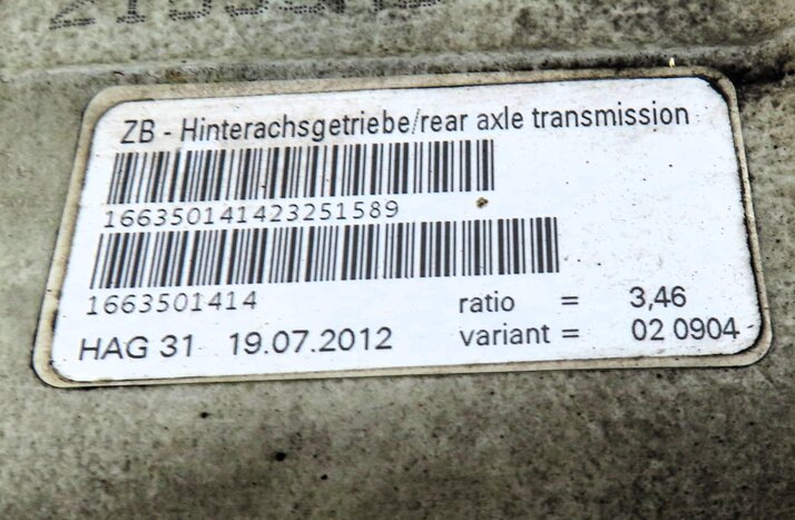 Thumbnail 7: 2012-2018 MERCEDES GL350 GL450 GL550 ML550 (W166 X166) REAR DIFFERENTIAL