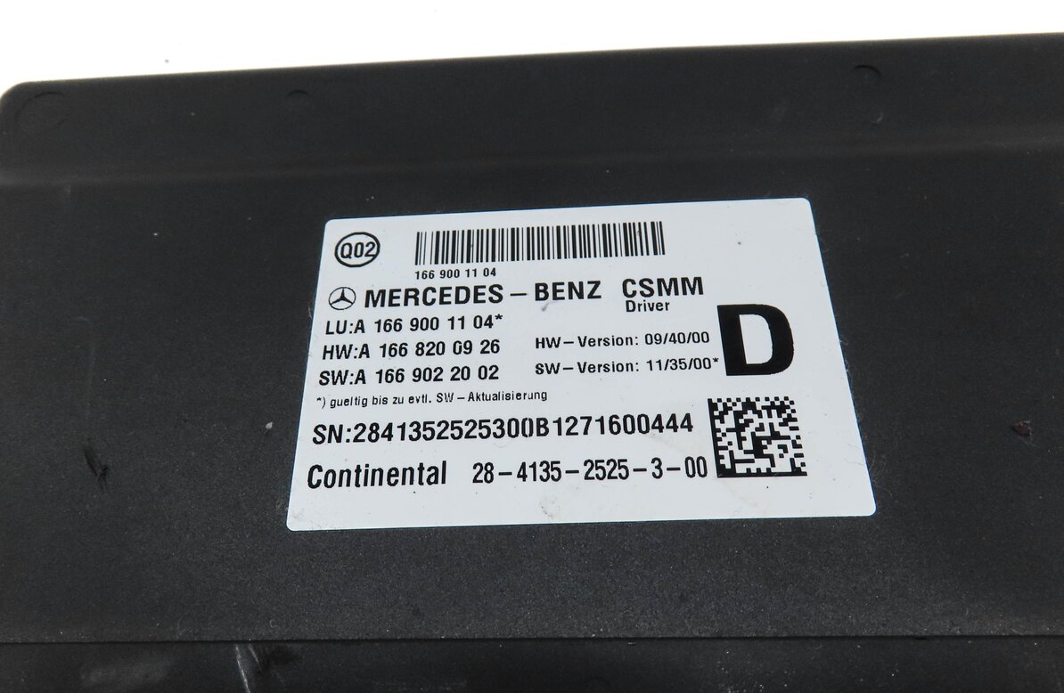 Thumbnail 4: 2013 MERCEDES ML550 (W166) FRONT LEFT DRIVER SEAT CONTROL MODULE 1669001104