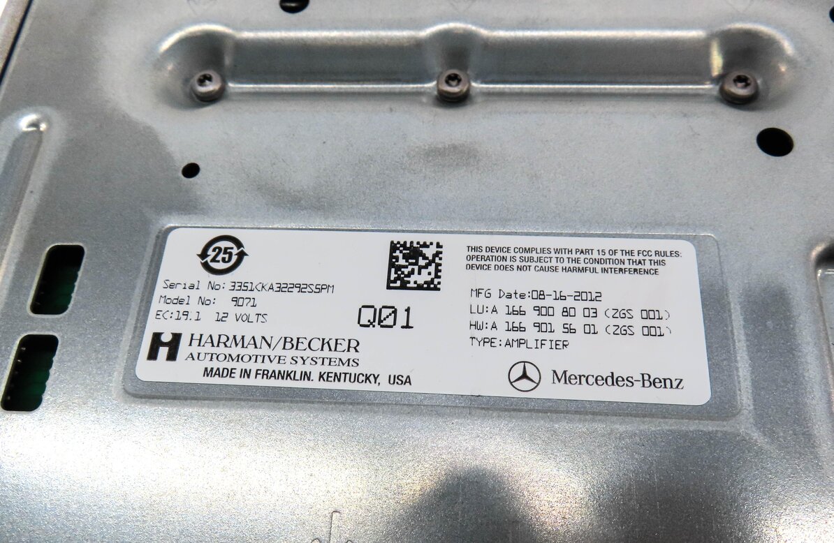 Thumbnail 4: 2013 MERCEDES ML550 (W166) RADIO STEREO HARMAN BECKER AMP APLIFIER 1669008003