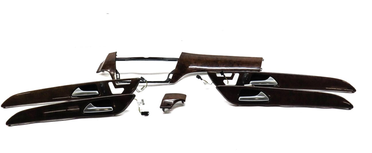 Thumbnail 2: 2013 MERCEDES ML550 W166 FRONT REAR LEFT RIGHT DOOR DASH CONSOLE TRIM SET WALNUT