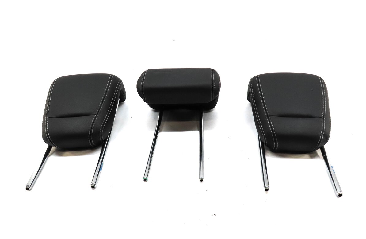 Thumbnail 2: 12-19 ML GL X166 W166 REAR 2ND ROW LEFT RIGHT CENTER SEAT HEADREST SET 3 (BLACK)
