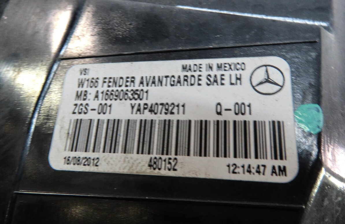 Thumbnail 5: 12-15 MERCEDES ML CLASS (W166) LEFT DRIVER REAR LED TAILLIGHT BRAKE LIGHT LAMP