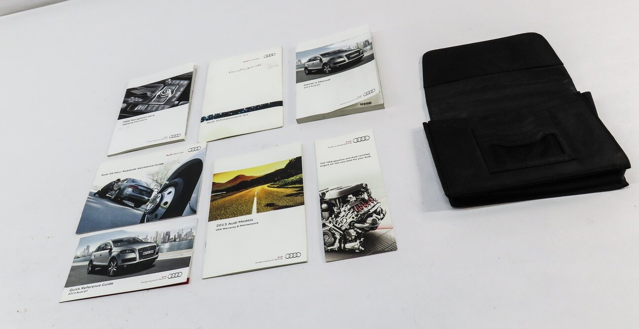Thumbnail 3: 2013 AUDI Q7 (4L) VEHICLE OWNERS MANUAL SET 7 w/ CARRYING CASE (BLACK)