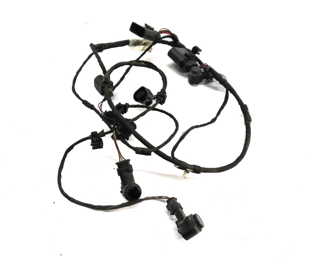 2013 AUDI Q7 (4L) REAR PARK ASSIST PDC SENSOR SET4 (BLACK) w/ WIRE HARNESS