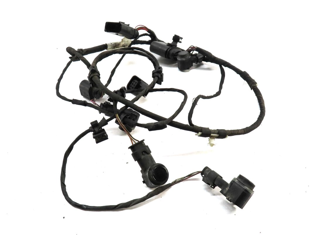 Thumbnail 2: 2013 AUDI Q7 (4L) REAR PARK ASSIST PDC SENSOR SET4 (BLACK) w/ WIRE HARNESS