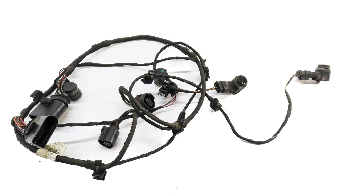 Thumbnail 3: 2013 AUDI Q7 (4L) REAR PARK ASSIST PDC SENSOR SET4 (BLACK) w/ WIRE HARNESS