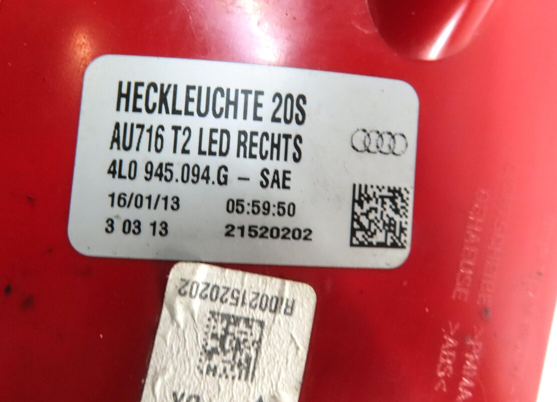 Thumbnail 5: 2010-2015 AUDI Q7 (4L) RIGHT PASSENGER REAR TAILLIGHT BRAKE LIGHT LAMP (LED)