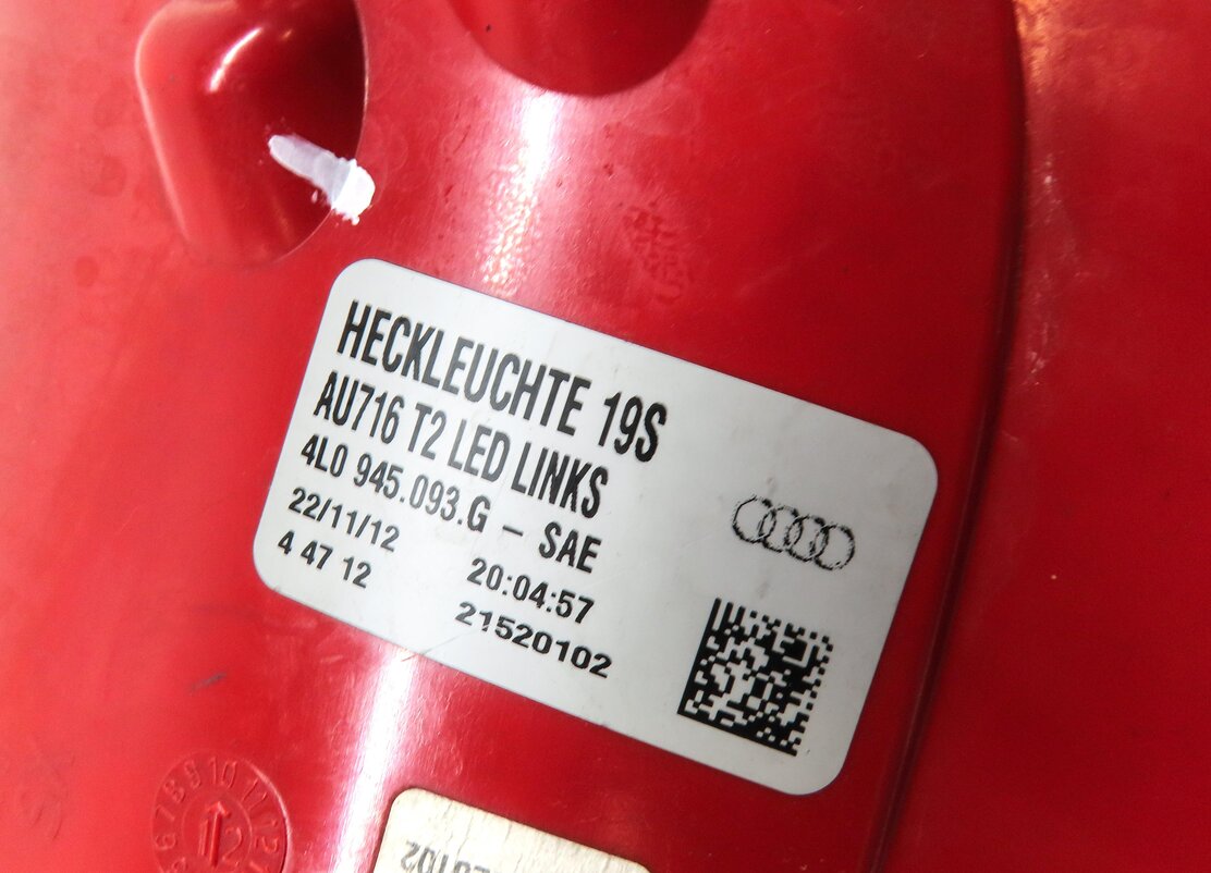 Thumbnail 5: 2010-2015 AUDI Q7 (4L) LEFT DRIVER REAR TAILLIGHT BRAKE LIGHT LAMP (LED)