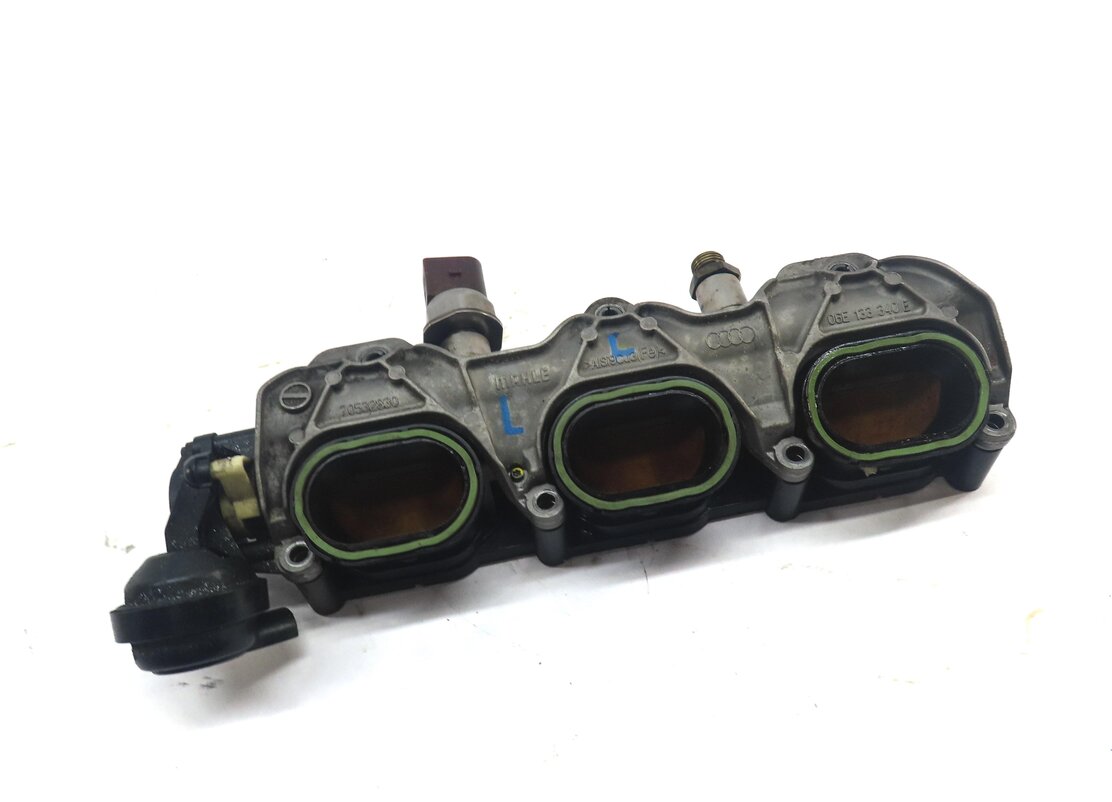 2013 AUDI Q7 (4L) 3.0L SUPER CTWB ENGINE LOWER LEFT INTAKE MANIFOLD w/ FUEL RAIL