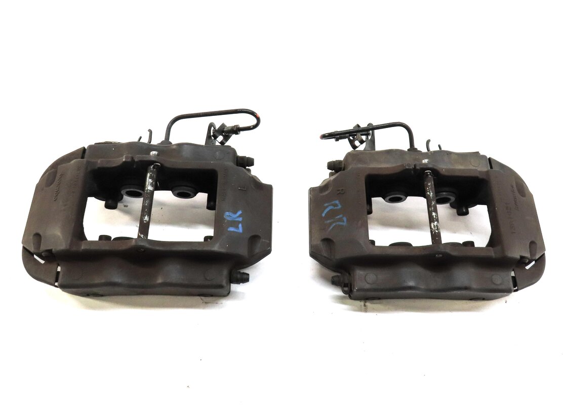 Thumbnail 2: 04-15 VW TOUAREG AUDI Q7 (4L) REAR LEFT & RIGHT DISC BRAKE CALIPER SET-2 BREMBO
