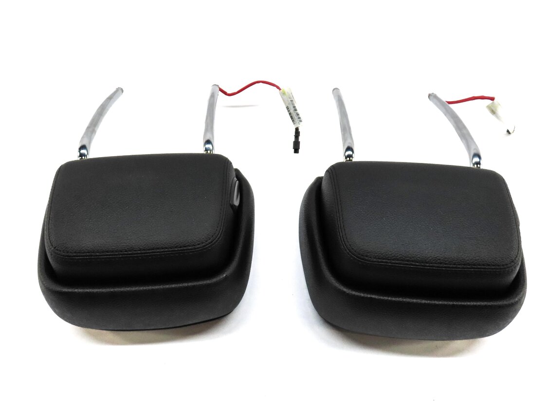 Thumbnail 4: 11-13 BMW X5 X6 E70 E71 FRONT LEFT DRIVER RIGHT PASSENGER SEAT HEADREST (BLACK)