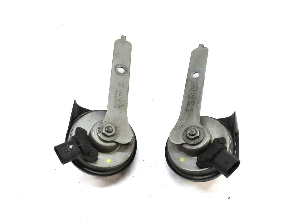 Thumbnail 4: 2010-2014 BMW X5 X6 (E70 E71) HIGH & LOW TONE SAFETY HORN SET-2
